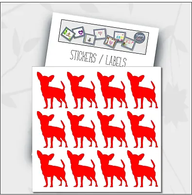 £4.50 • Buy 24 Chihuahua Dog Stickers For Envelopes, Jars And Other Surfaces, Labels