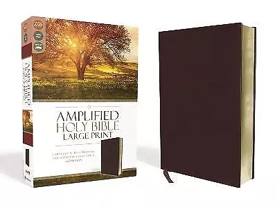 Amplified Holy Bible Large Print Bonded Leather Burgundy - 9780310444053 • £36.75