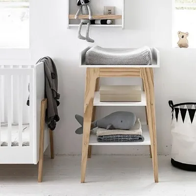Baby Changing Table - Petit Amelie - White And Wood Colours • £35
