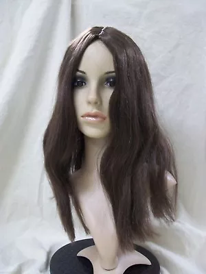 Brown Parted Star Style Wig Hippie 60s Unisex Mary 70s Rocker Wench Witch Wizard • $12.95