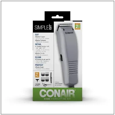 CONAIR Basic Cut Home Men Corded Hair Cutting Clippers 10 Piece Set Barber Kit • $19.99