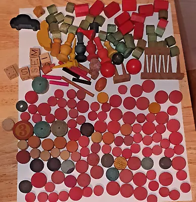 1920's Wood Game Pieces Monopoly And Others • $34.99