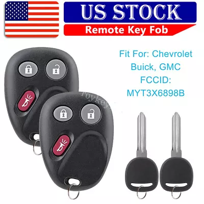 2 Replacement For 02 03 04 05 06 07 08 09 Chevrolet Trailblazer Key + Fob Remote • $16.89