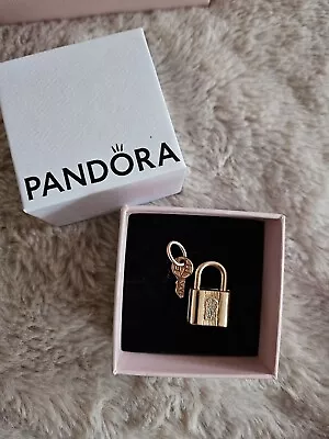 Pandora Rose Gold  Padlock And Key Charm • £39