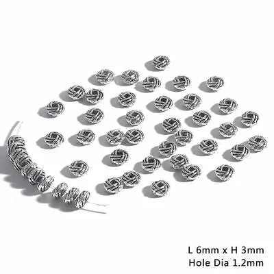 Tibetan Antique Silver 6/7mm Metal Loose Spacer Beads Jewelry Making Findings 30 • $14.21