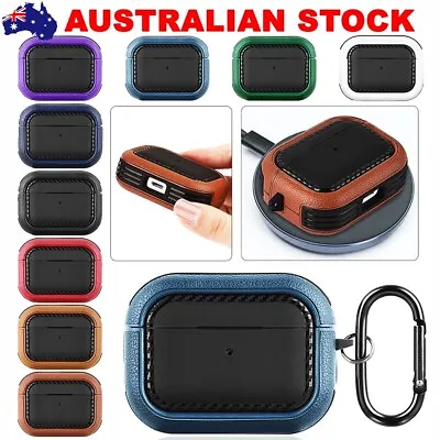 Shockproof Leather Case Cover W/ Keychain For Apple AirPods Pro 1st 2nd 3rd Gen • $9.99