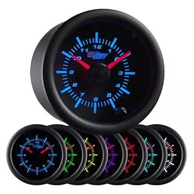 GlowShift Black 7 Color Series Analog Clock Gauge For 12 Volts 52mm • $12.50