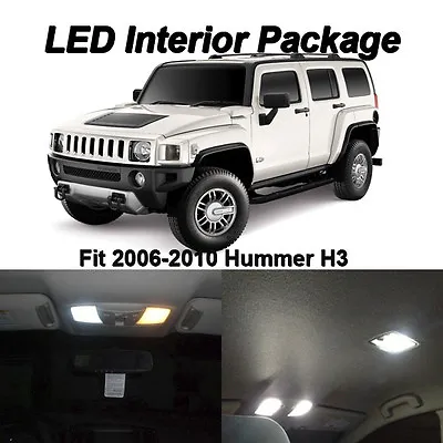 13x White LED Interior Bulbs + License Plate Lights For 2006-2010 Hummer H3 H3T • $17.98
