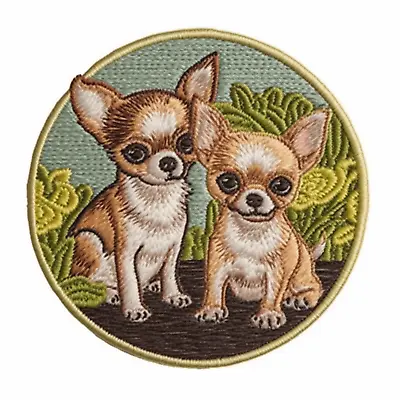Chihuahua Dog Patch Applique -  Animal Badge (Iron On) Canine Pup K9 Family Pet  • $5.87
