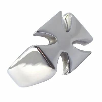 Maltese Cross Ring Mens Stainless Steel Knights Templar Band Sizes 9-14 • $19.99