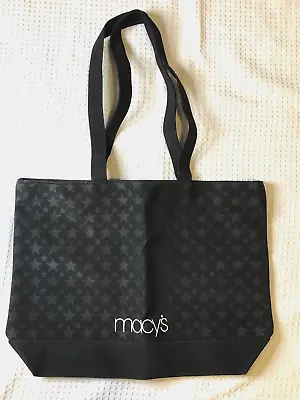 Macy's - Black - Star - Tote - Bag -  L/XL Shopper - Overnight Bag • $25.99