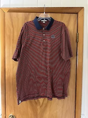 Peter Millar Polo Shirt Mens 2XL XXL Orange Auburn Tigers AU Football Gameday • $25