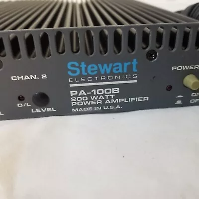 Stewart PA-100B Power Amplifier 200 WATT Works Great 👍 • $88.99