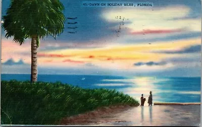 Postcard FL - Dawn On Holiday Isles • $3.97