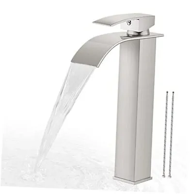  Vessel Sink Faucet Tall Waterfall Tall Faucet:11.8-inch Brushed Nickel • $71.58