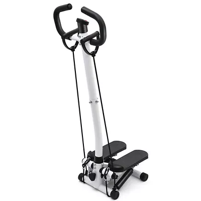 Exercise Stepper Machine Stepper Fitness Machine W/Handle & Resistance Bands LCD • $40.49