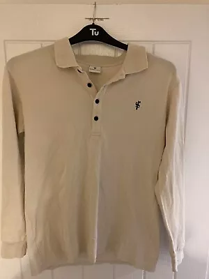 Father Sons Long Sleeve Cream Polo Shirt (Large) • £15