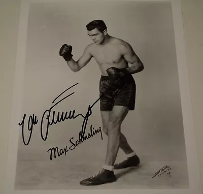 Max Schmeling / Heavyweight Boxer /   8 X 10  B&w  Autographed  Photo  Rare  • $95