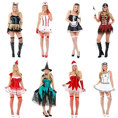 Womens Ladies Adult  Fancy Dress Halloween Hen Party Costume Size  6-20 • £12.50