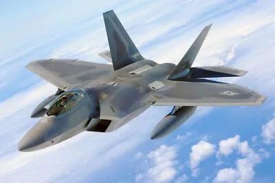 Military Raptor Jet F-22 Airplane Wall Art Plane Fighter Flying Canvas Poster  • $24.90