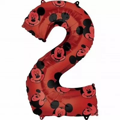 2nd Birthday Mickey Mouse 26'' Anagram Balloon Party Decorations Number 2 • £9.49