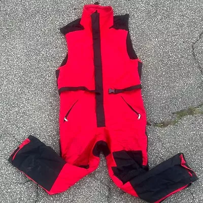 Vintage The North Face Gore-Tex Bibs Overalls Ski Snowboard Pants Red Large • $54.60