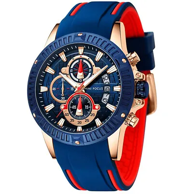 $25.99 • Buy Relojes De Hombre Men's Watch Quartz Sport Luminous Chronograph Silicone Band