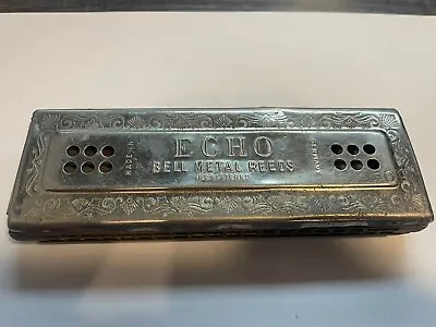 M.Hohner Echo Harp 2 Sided Bell Metal Reeds Harmonica • $27