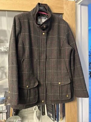 £50 • Buy Joules Ladies Field Coat Tweed Jacket Size 18