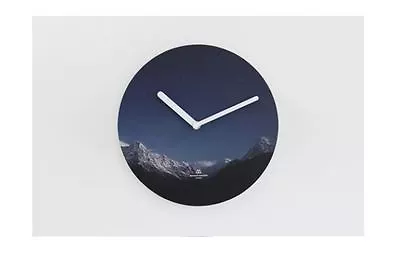 SECOND MANSION Modern Simple Design Wall Clock Silent Clock Mono - Snow Mountain • $29.50