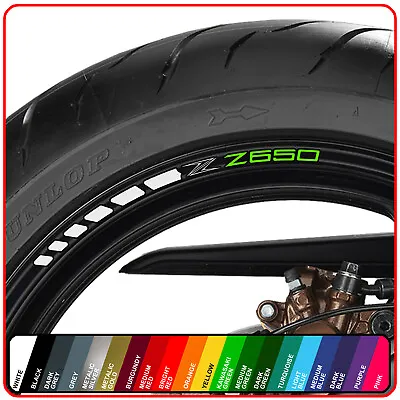 Z650 Wheel Rim Stickers Decals - Many Choice Of 20 Colours - (Fits Kawasaki) Abs • £9.98