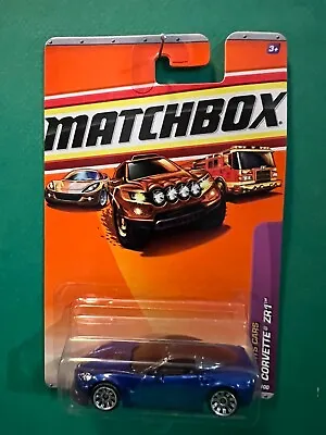 Matchbox 2009 Chevy Corvette ZR1 Blue 1/64 Diecast Mint On Card BX42 • $5.85