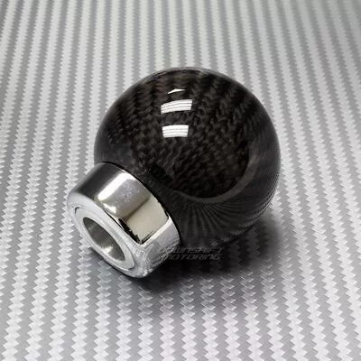 100% Real Carbon Fiber Ball Manual MT Gear Stick Shifter Shift Knob Universal 3 • $23.88