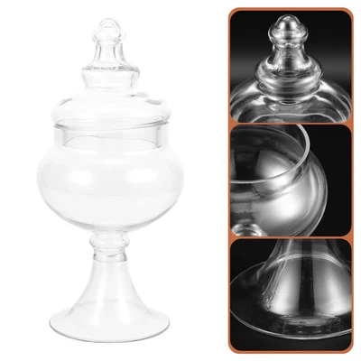 £26.52 • Buy Chocolate Jar Crystal Candy Jars Cookie Containers Lids Buffet Glass
