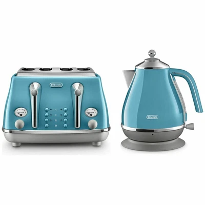$308 • Buy DeLonghi Icona Capitals Kettle And Four Slice Toaster Breakfast Pack CTOC4003...