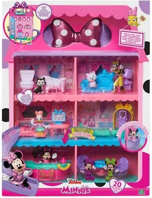 Disney Minnie Mouse Bow-Tel Hotel Dollhouse Playset Kids Xmas Gifts • £78.50