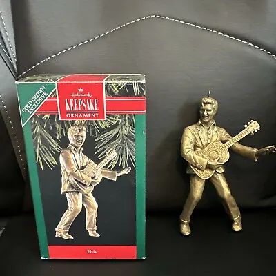 Hallmark 1992 Ornament Elvis Presley Brass Plated Gold Crown Exclusive • $5.98