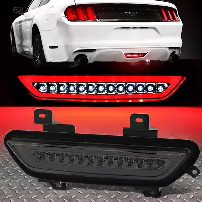 [led Tube]for 15-18 Ford Mustang Third 3rd Tail Brake Light Reverse Lamp Smoked • $46.65