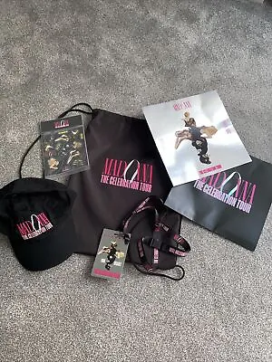 Madonna The Celebration Tour O2 VIP Merchandise VIP Merch Bundle Cap Bag • $123.32