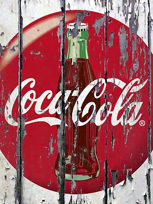 Vintage METAL COCA COLA COKE Bottle Retro Garage Bar Pub Shed Man Cave Gift SIGN • £4.99