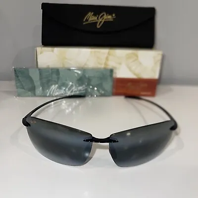 NEW Maui Jim 423-02 Lighthouse Gloss Black Frame / Neutral Grey Polarized Lenses • $139.99