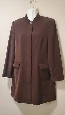Womens Amanda Smith Petite Brown Trench Coat Size 10 P Two Front Pockets.  • $25