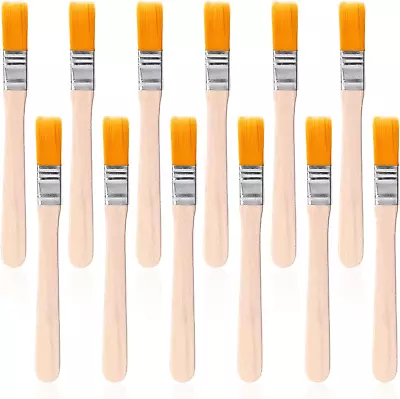 12 Pcs Paint Brush 5 Inch Trim Painting Tool Soft Bristle With Wood Handle Small • $15.99