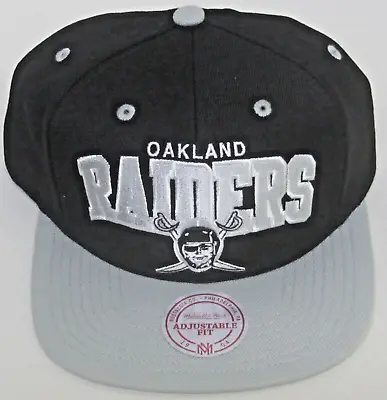 NFL Oakland Raiders Multi-Color Flat Bill Snap Back Hat By Mitchell & Ness • $19.99