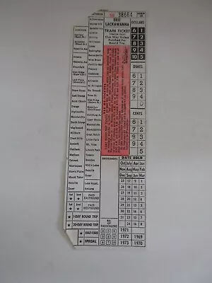 Vintage Erie Lackawanna Railroad Coach Train Ticket New Jersey Rr • $14.99