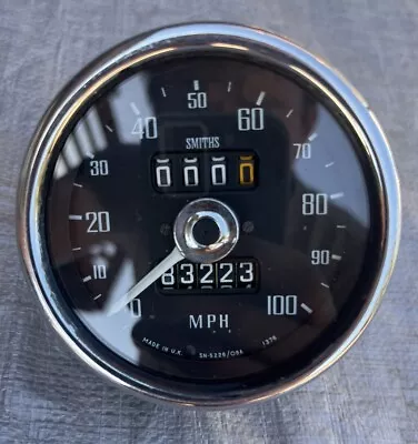 70s MG MGB Midget Austin Healy Sprite.  Smiths Vintage 120 MPH Speedometer - • $80