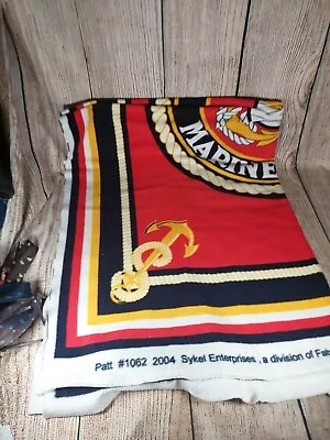 Vintage USA Marine Corps Blanket Throw Sykel Enterprises 63 X 48 Lightweight • $15.99