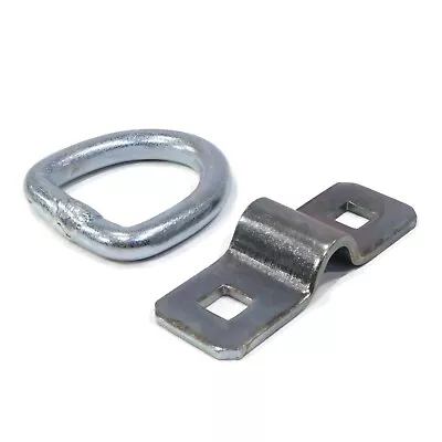 3/8  Steel D Ring Rope Tie Down For Trailer Flatbed Truck Chain Anchor Cargo ATV • $7.99