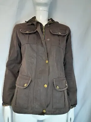 £34.99 • Buy Sherwood Forest Waxed Jacket Made In England Zip Up Coat Size 10 UK Womens