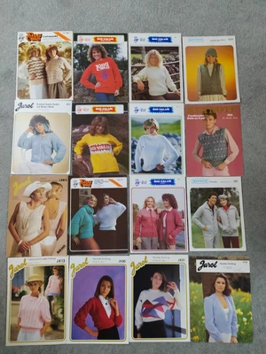 £9.98 • Buy Knitting Patterns Bundle X 16 Mixed Jarol King Cole & Keynote Ladies Vintage